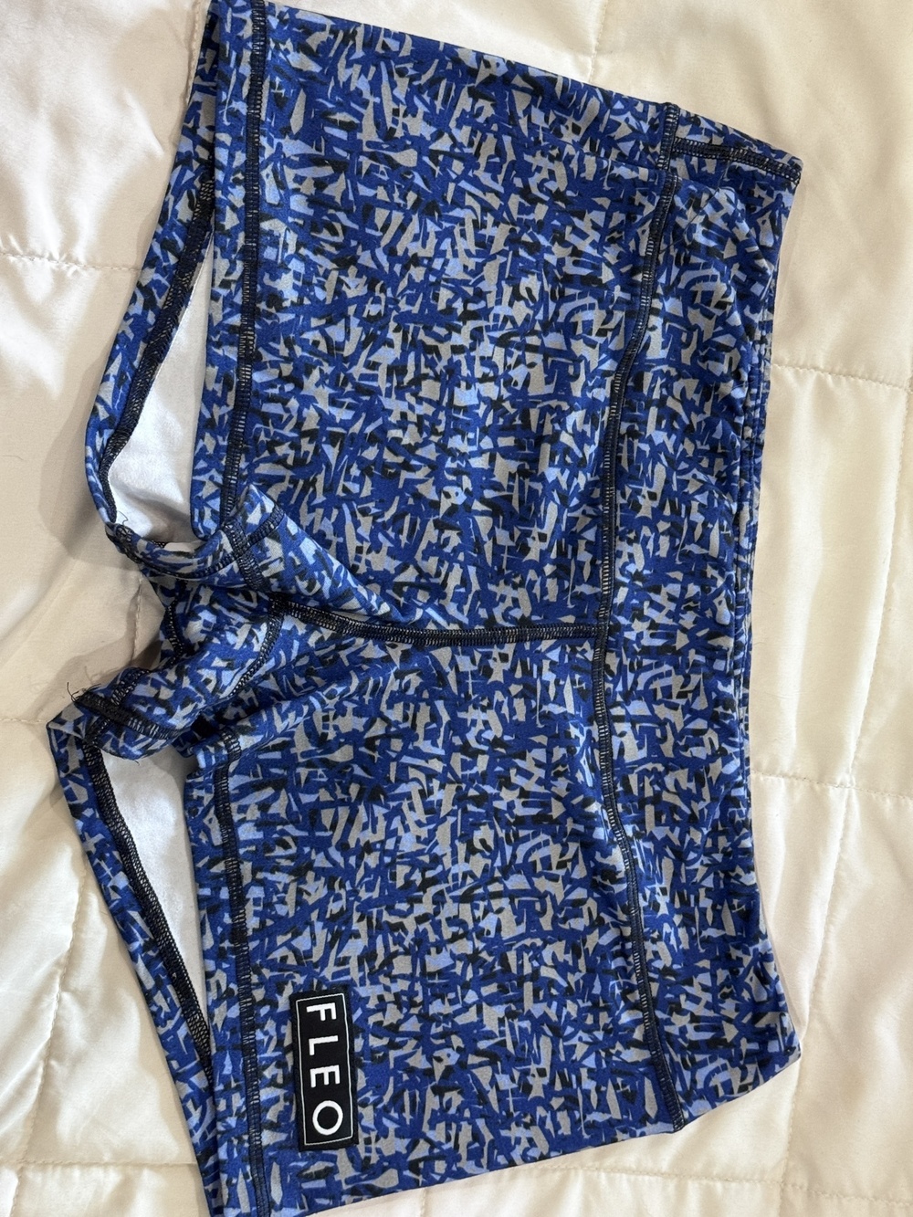 FLEO Blue Gray Abstract Brushstroke XL